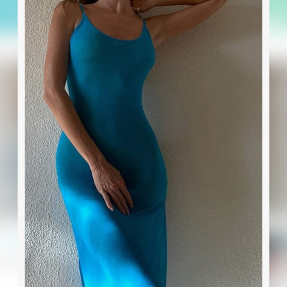 Women's Blue Swim Coverup - Picture 3 of 4